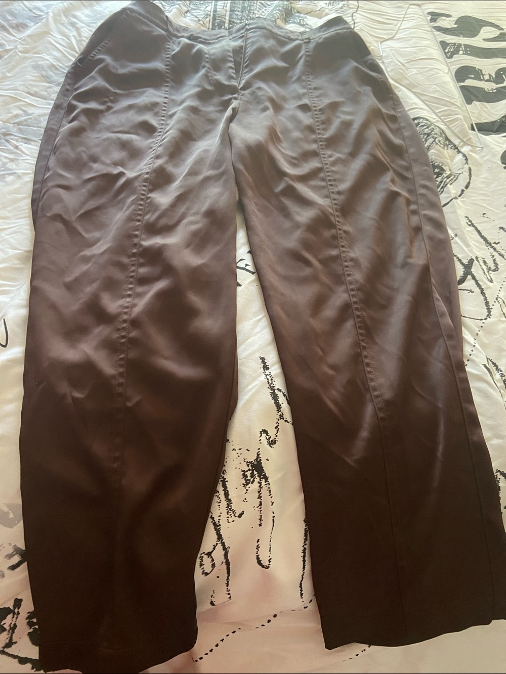 White House Black Market Brown Satin Dress Pants